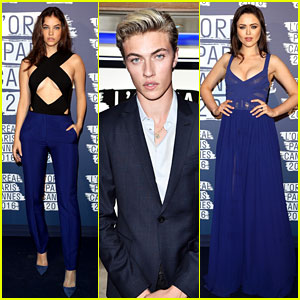 Barbara Palvin, Lucky Blue Smith & Kristina Bazan Obsess Over Blue With L'Oreal