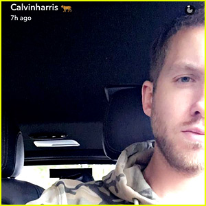 Calvin Harris Posts Many New Selfies on Snapchat