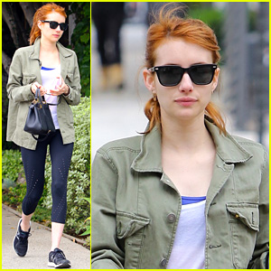 Emma Roberts Gets In a Monday Morning Workout!