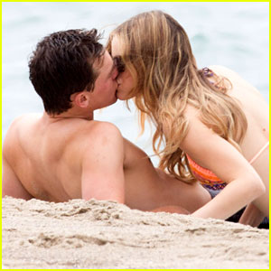 Halston Sage Makes Out With Taylor John Smith For 'You Get Me' Beach Scenes