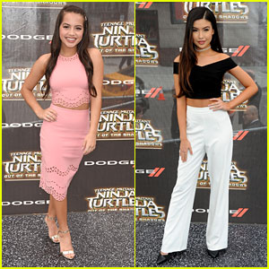 Isabela Moner & Erika Tham Doll Up For 'TMNT: Out Of The Shadows' Premiere