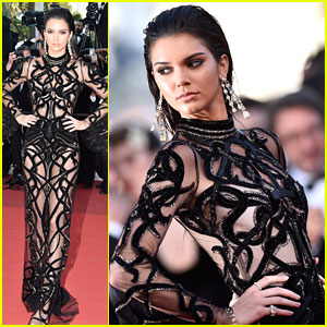 Kendall Jenner Wears Ultra Sheer Dress For 'From The Land Of The Moon' Cannes Premiere