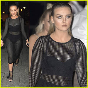 Perrie Edwards Rocks Sheer Dress for Ladie's Night Out