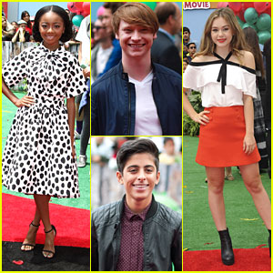 Skai Jackson & Calum Worthy Hit Up 'Angry Birds' Premiere With Brec Bassinger