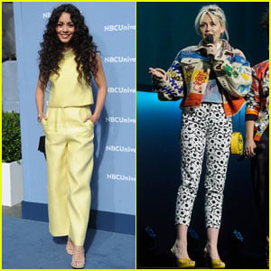 Vanessa Hudgens & Miley Cyrus Step Out for NBC Upfronts 2016