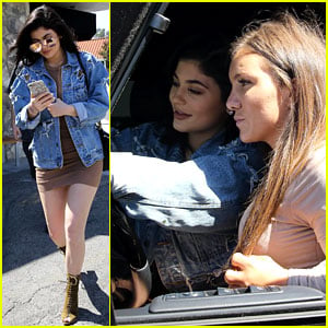 Kylie Jenner Snaps a Selfie with a Lucky Fan from Her Car's Front Seat