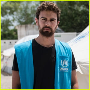 Theo James Meets With Refugee Families in Greece