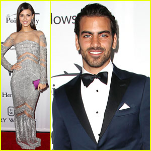 Victoria Justice Shimmers at amfAR Inspiration Gala with Nyle DiMarco!