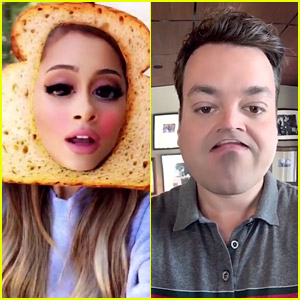 Ariana Grande Duets with Jimmy Fallon Over Snapchat!