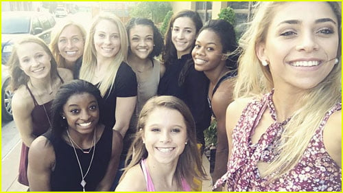 Simone Biles, Laurie Hernandez & The US Women's Gymnastics Team Have Dinner Out In Rio - See The Team Pic!