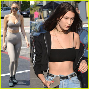 Bella Hadid Catches Up With Dad Mohamed at Lunch