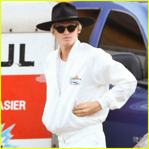Cody Simpson Wears All White to Independence Day Party