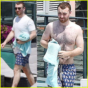 Sam Smith Soaks Up the Warm Weather While on Vacation!