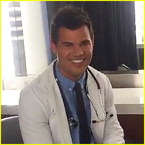 Lea Michele Shares First Look at Taylor Lautner in 'Scream Queens'!