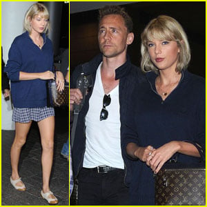 Taylor Swift Touches Down at LAX With Boyfriend Tom Hiddleston