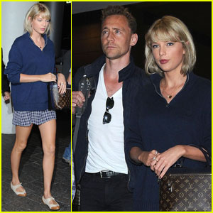 Taylor Swift Style — Arriving at LAX Airport w/ Tom Hiddleston