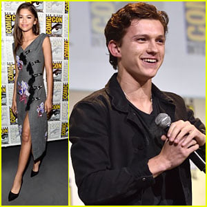 Zendaya Makes First Appearance at Comic-Con with 'Spider-Man: Homecoming' Cast