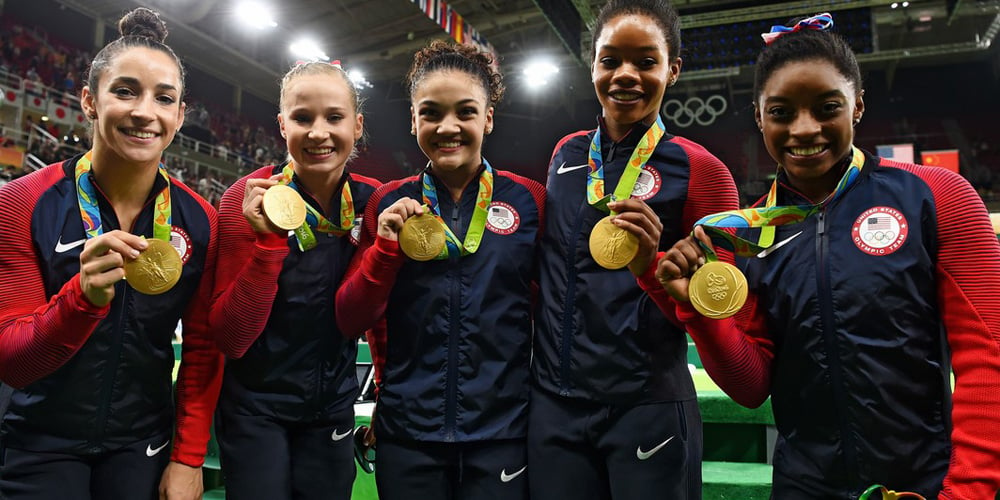 Aly Raisman & Simone Biles React To Their All-Around Wins in Rio | 2016 ...