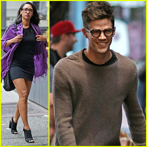 Grant Gustin & Candice Patton Dine Out With 'Supergirl' Stars After Grey Damon Joins Cast