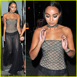 Leigh-Anne Pinnock Goes Super Sheer For Night Out in London