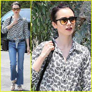Lily Collins Channels Old Hollywood Before 'Rules Don't Apply' Promotions