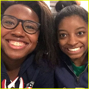 Olympic Gold Medalists Simone Biles & Simone Manuel Smile Wide for Fun Photo!