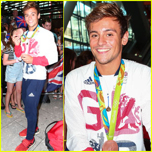 Tom Daley Arrives Back in London After Olympic Games