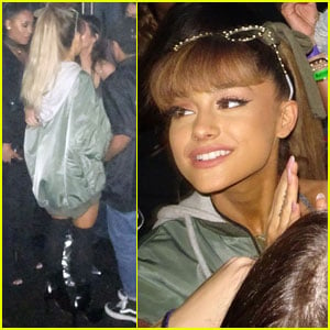 Ariana Grande Stops By Kanye West Show With Kendall & Kylie Jenner