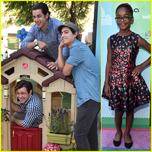 David Henrie & Bro Lorenzo Climb On Top Of a Playhouse at Step2's Safety Awareness Event