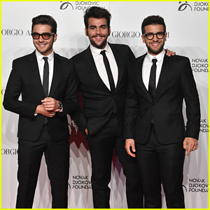 Il Volo Sing With Novak Djokovic at Tennis Meets Fashion Event in Milan