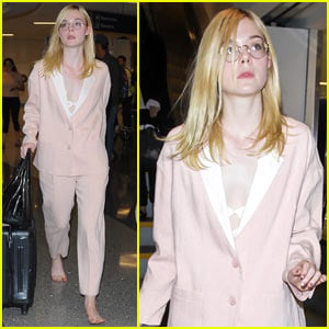 Elle Fanning Arrives at LAX Airport Without Shoes! | Elle Fanning ...