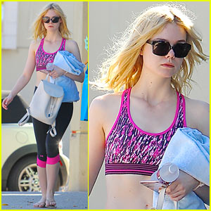 Elle Fanning Gets in a Dance Workout Over the Weekend!