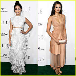 Vanessa Hudgens & Nina Dobrev Hit the Red Carpet at 'Elle' Women In Hollywood Awards!
