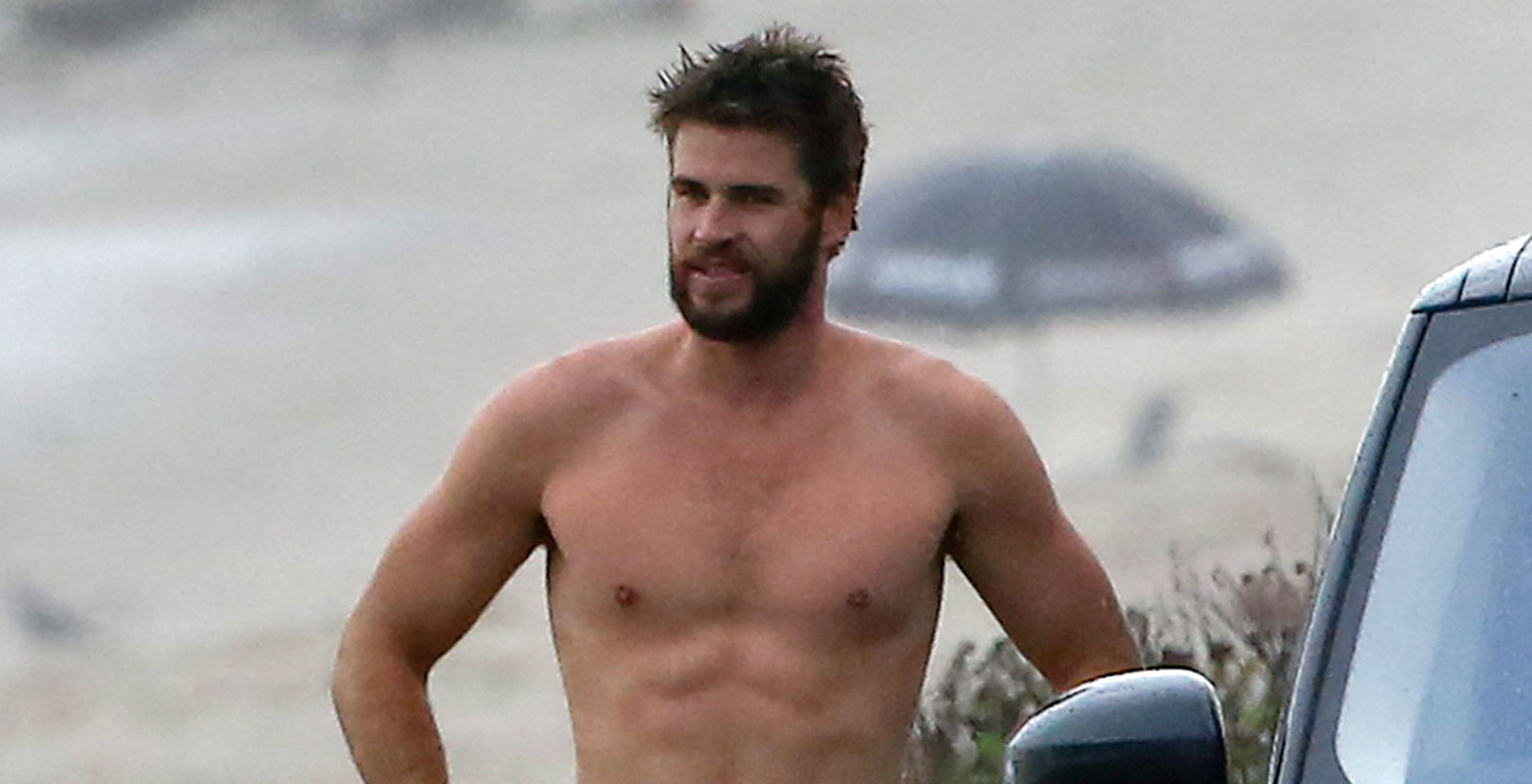Liam Hemsworth Looks So Hot While Shirtless After Surfing Liam