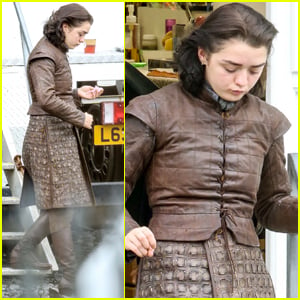Maisie Williams Steps Out in Costume on the 'Game of Thrones' Set