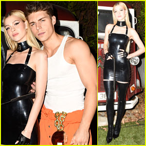 Nicola Peltz Hangs Out with Nolan Funk at Just Jared's Halloween Party