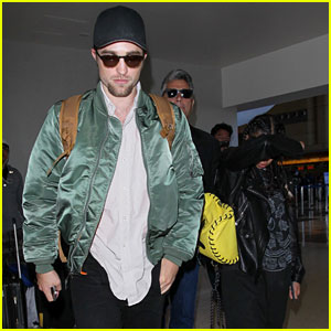 Robert Pattinson & Fiancee FKA twigs Leave Los Angeles