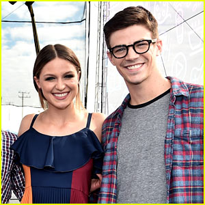 Melissa Benoist & Grant Gustin Step Out for CW Superheroes Panel at EW PopFest