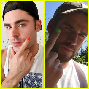 Zac Efron & Liam Hemsworth Are Painting Their Nails to Stop Violence