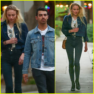 Joe Jonas and Sophie Turner Street Style Outfits - Joe Jonas Heron Preston  Denim Jacket