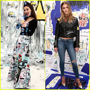 Victoria Justice & Nina Agdal Blow Bubbles at Alice + Olivia Launch Party!