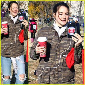 Shailene Woodley Bundles Up For Water is Life March & Rally