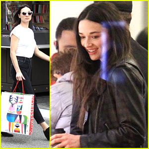 Crystal Reed Picks Up Last Minute Christmas Gifts at The Grove