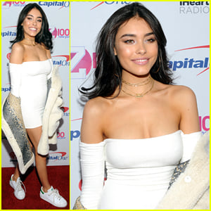 Madison Beer Wears Off-The-Shoulder Tee Again for Z100's Jingle Ball 2016