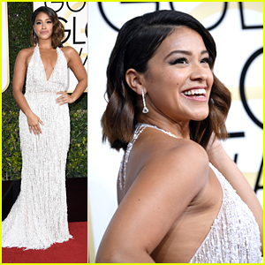 Gina Rodriguez's Dress Is Dazzling at the Golden Globes 2017!