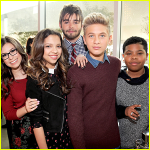 Jack Griffo Sports Scruffy Beard & Sharp Suit For Nickelodeon's New Complex Grand Opening