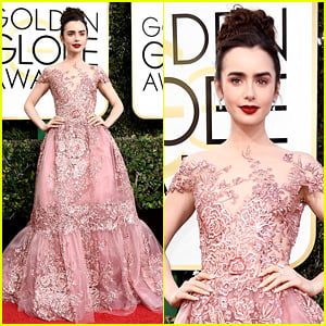 Lily Collins' Golden Globes 2017 Dress Makes Her Look Like a Princess!