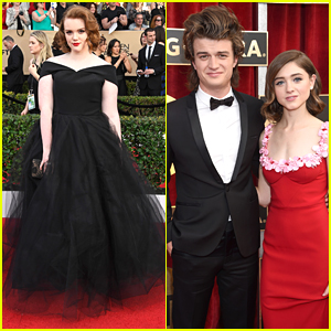 Shannon Purser of Stranger Things Wears a Black Gown To The SAG