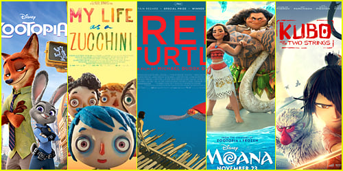 Oscars 2017: What Films Are Nominated For Best Animated Feature? | 2017  Oscars, Kubo & The Two Strings, Moana, Movies, Oscars, Zootopia | Just  Jared Jr.