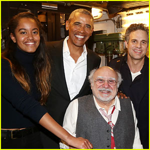 Malia Obama Watches a Broadway Show with Dad Barack!